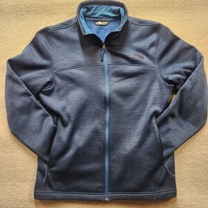 The North Face Jacket Mens M Blue WindWall Full Zip Softshell Fleece Outdoor